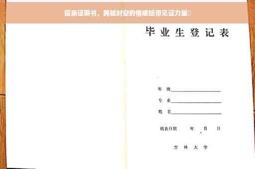 探亲证明书，跨越时空的情感纽带见证力量✨