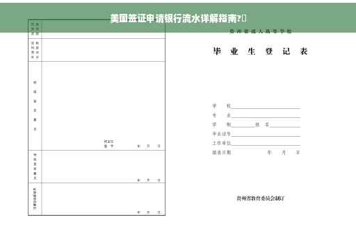 美国签证申请银行流水详解指南?✨