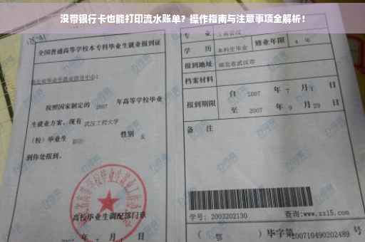 没带银行卡也能打印流水账单？操作指南与注意事项全解析！
