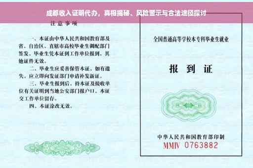 成都收入证明代办，真相揭秘、风险警示与合法途径探讨