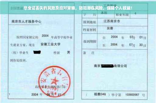 毕业证丢失的风险及应对策略，防范潜在风险，保障个人权益！