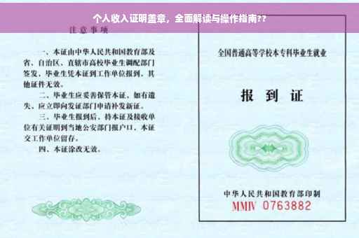 个人收入证明盖章，全面解读与操作指南??