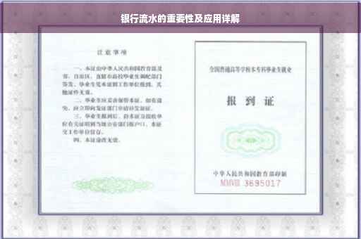 银行流水的重要性及应用详解