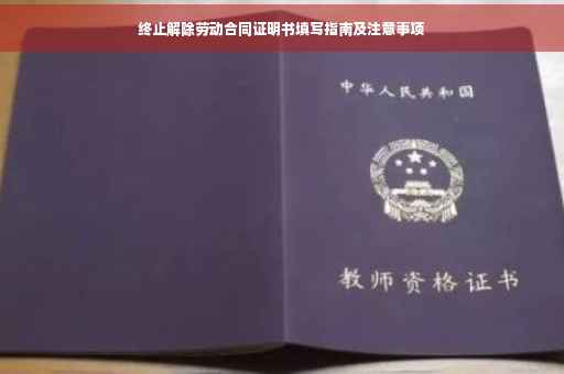 终止解除劳动合同证明书填写指南及注意事项