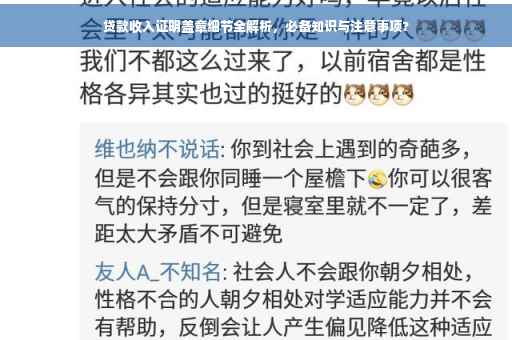贷款收入证明盖章细节全解析，必备知识与注意事项?