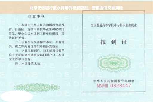 北京代做银行流水背后的犯罪隐患，警惕虚假交易风险