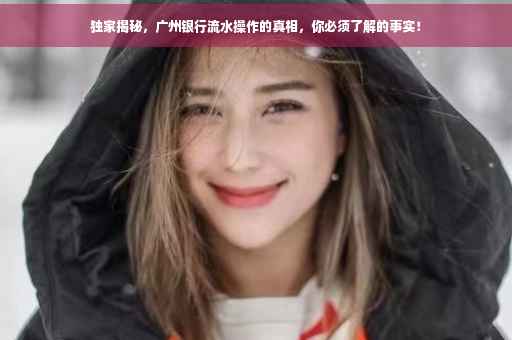 独家揭秘，广州银行流水操作的真相，你必须了解的事实！