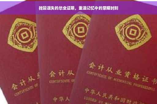 找回遗失的毕业证明，重温记忆中的荣耀时刻