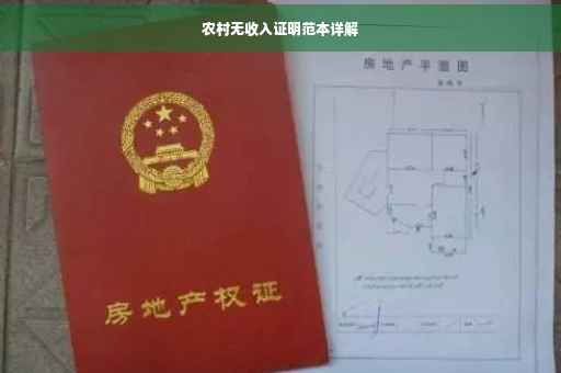 农村无收入证明范本详解