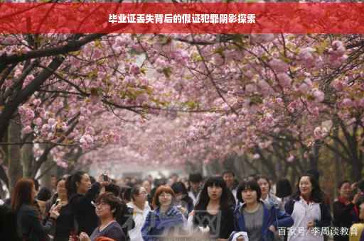 毕业证丢失背后的假证犯罪阴影探索