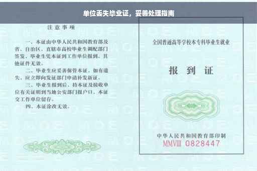 单位丢失毕业证，妥善处理指南