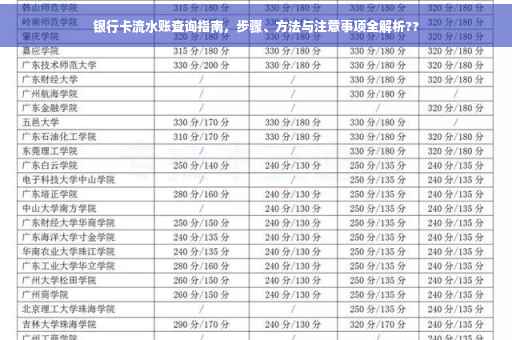 银行卡流水账查询指南，步骤、方法与注意事项全解析??
