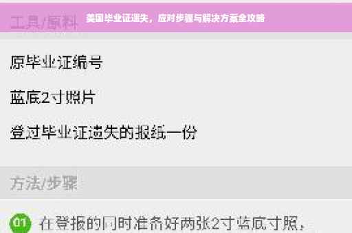 美国毕业证遗失，应对步骤与解决方案全攻略