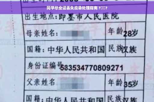 同学毕业证丢失应急处理指南 ?⚡️?