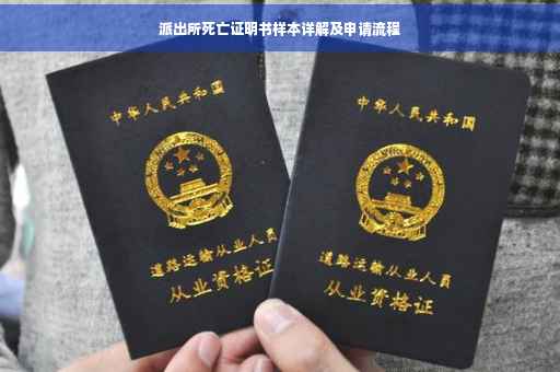 派出所死亡证明书样本详解及申请流程