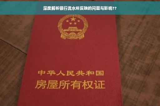 深度解析银行流水所反映的问题与影响??