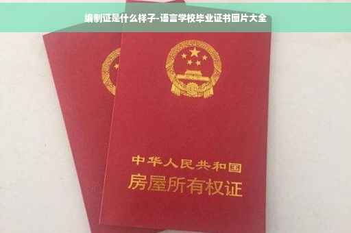 编制证是什么样子-语言学校毕业证书图片大全