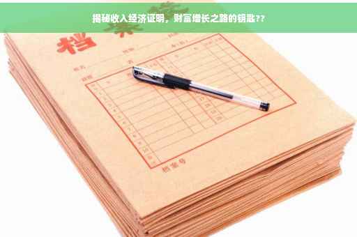 揭秘收入经济证明，财富增长之路的钥匙??