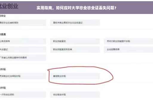 实用指南，如何应对大学毕业毕业证丢失问题？