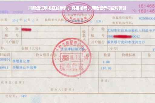 抑郁症证明书在线制作，真相揭秘、风险警示与应对策略