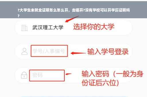 ?大学生未就业证明怎么怎么开，去哪开?没有学校可以开学历证明吗
?