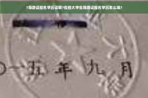 ?导游证报名学历证明?在校大学生导游证报名学历怎么填?