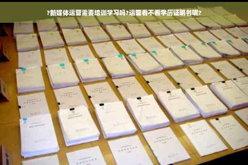 ?新媒体运营需要培训学习吗?运营看不看学历证明书呢?