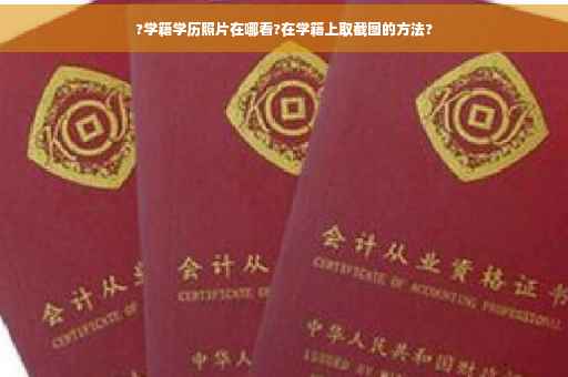 ?学籍学历照片在哪看?在学籍上取截图的方法?