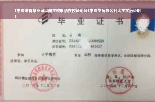 ?中专没有毕业可以向学校申请在校证明吗?中专学历怎么开大学学历证明
?