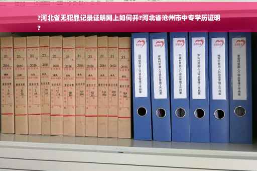 ?河北省无犯罪记录证明网上如何开?河北省沧州市中专学历证明
?