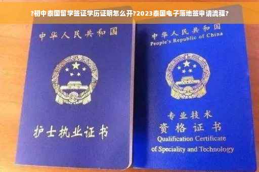 ?初中泰国留学签证学历证明怎么开?2023泰国电子落地签申请流程?