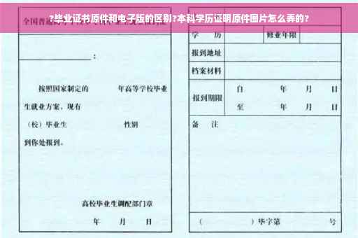 ?毕业证书原件和电子版的区别?本科学历证明原件图片怎么弄的?