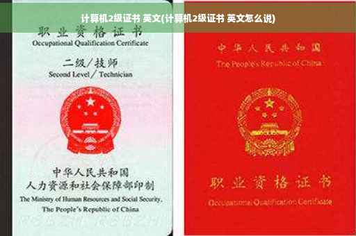 计算机2级证书 英文(计算机2级证书 英文怎么说)