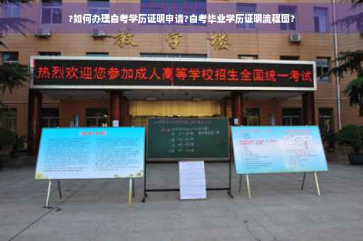 ?如何办理自考学历证明申请?自考毕业学历证明流程图?