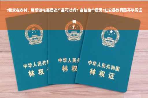 ?我家在农村，我想做电商卖农产品可以吗？各位给个意见?红安县教育局开学历证明
?