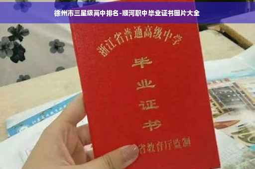 徐州市三星级高中排名-顺河职中毕业证书图片大全