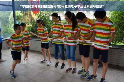 ?学信网怎样找到报告编号?如何查询电子学历证明编号信息?