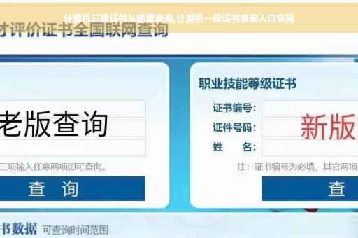 计算机三级证书从哪里查询,计算机一级证书查询入口官网