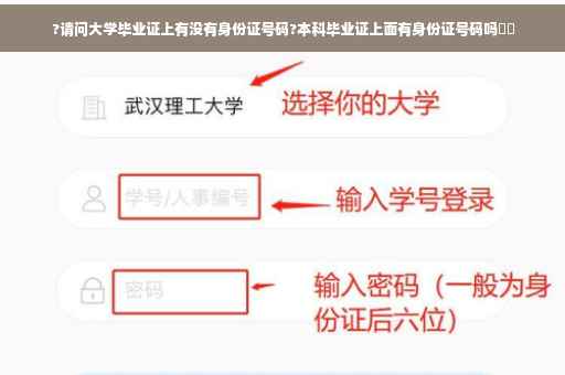 ?请问大学毕业证上有没有身份证号码?本科毕业证上面有身份证号码吗⚡️