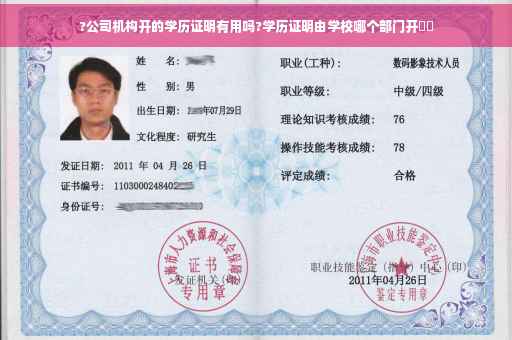 ?公司机构开的学历证明有用吗?学历证明由学校哪个部门开⚡️