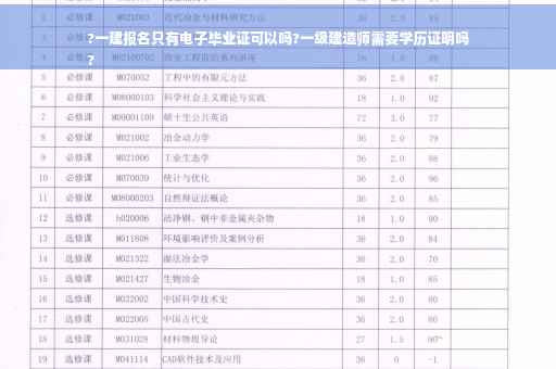 ?一建报名只有电子毕业证可以吗?一级建造师需要学历证明吗
?