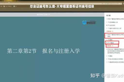 毕业证编号怎么查-大专哪里查看证书编号信息