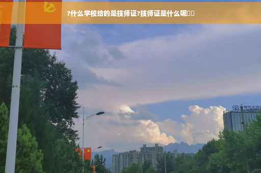 ?什么学校给的是技师证?技师证是什么呢⚡️