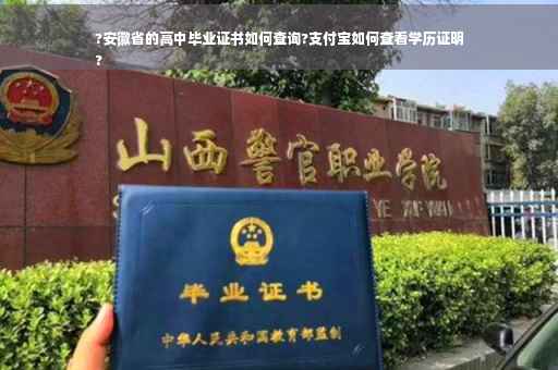 ?安徽省的高中毕业证书如何查询?支付宝如何查看学历证明
?