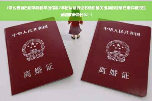 ?怎么查自己的学籍和学历信息?学历认证的证书验印机关出具的证明扫描件和招生录取底册是什么⚡️