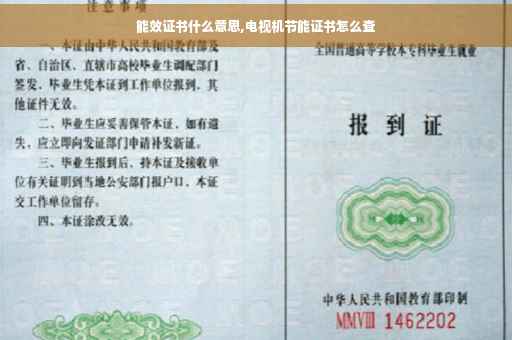 能效证书什么意思,电视机节能证书怎么查