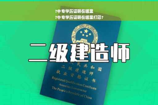 ?中专学历证明在哪里
?中专学历证明在哪里打印?