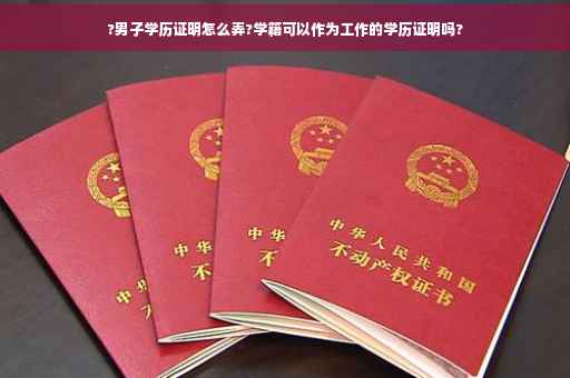 ?男子学历证明怎么弄?学籍可以作为工作的学历证明吗?
