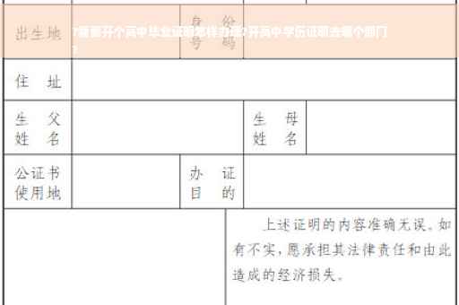 ?我要开个高中毕业证明怎样办理?开高中学历证明去哪个部门
?