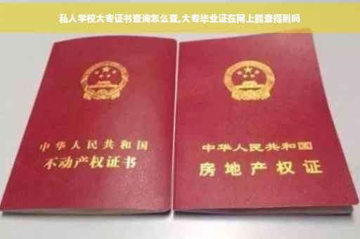 私人学校大专证书查询怎么查,大专毕业证在网上能查得到吗